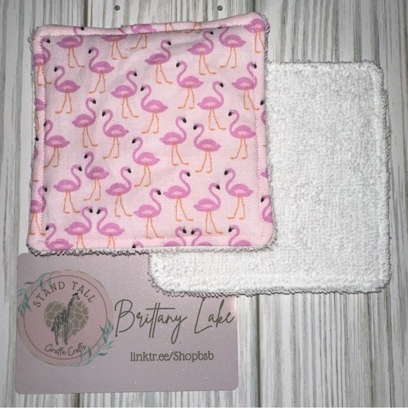 Mini flamingo pink reusable makeup remover pads (2pack) new - Picture 1 of 2
